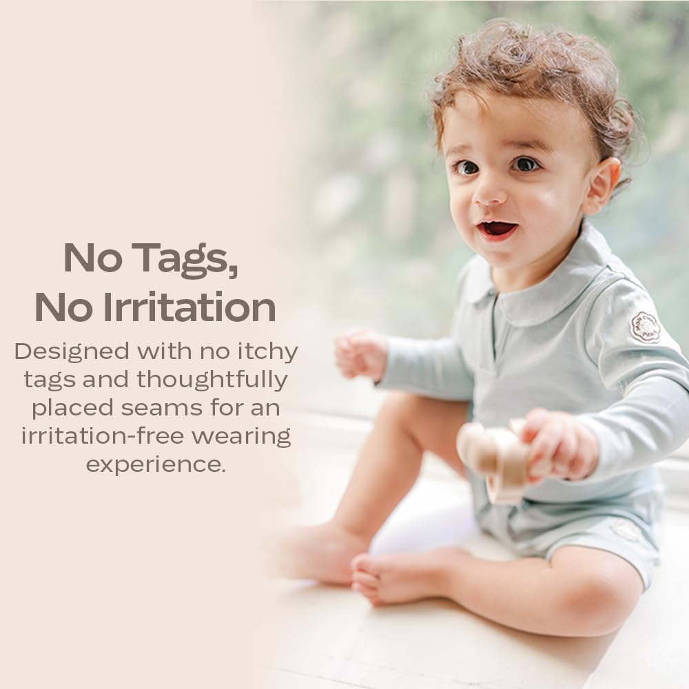 Mon Chou Baby Long Sleeve Polo Bodysuit