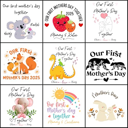 Personalized Mothers Day Tiger Onesies with Mom T-Shirt Set by Handmade
