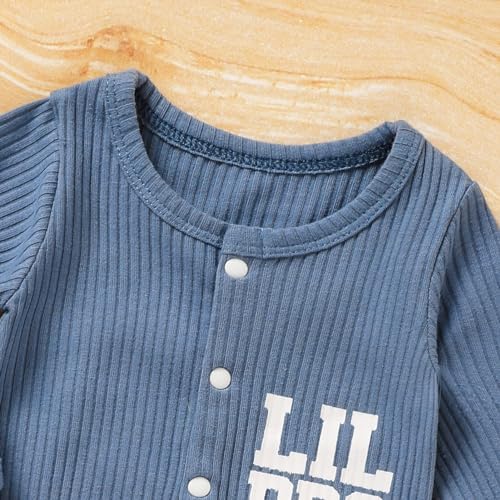 ZOELNIC Baby Romper 3-in-1 Letter Print Romper Hat Bibs