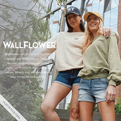 WallFlower Womens Trendy Mid-Rise Stretch Shorts
