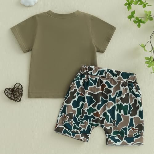 Toddler Camouflage T-Shirt Shorts Set for Boys