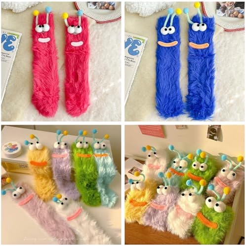 Crazy Funny Fuzzy Socks for Kids Women Cozy Fun