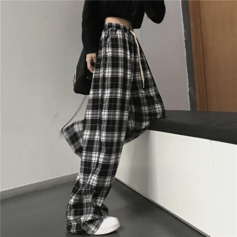 GGOOB Womens Plaid Flair Lofty Baggy Pants