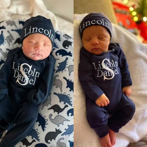 Personalized Baby Romper Gown with Embroidery for Newborns