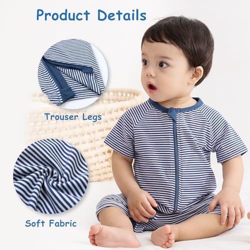 BeiVSlley 2-Pack Cotton Romper for Baby Adorable and Safe