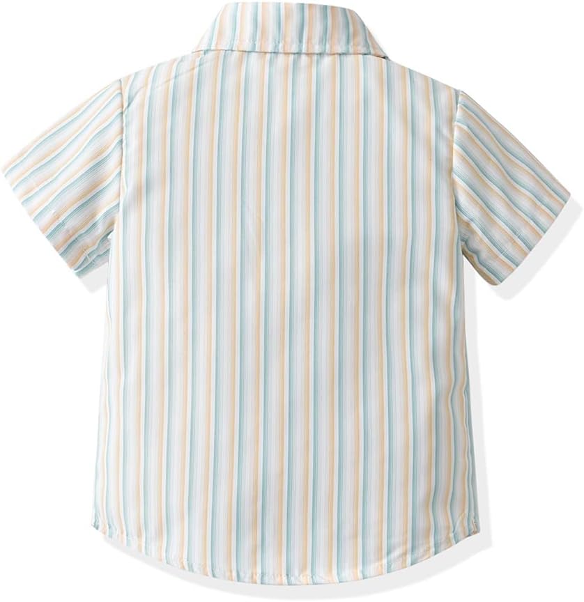 IBAKOM Boys Gentleman Suit Bow Tie Outfit for Summer Events