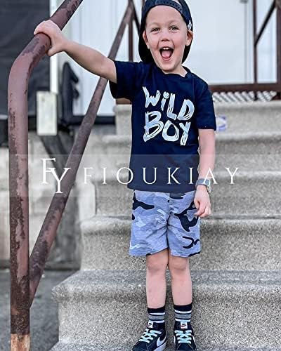 Liwiow Toddler Camo Set - Funny Letter T-Shirt Shorts