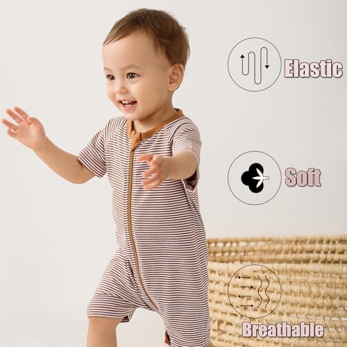 Feidoog 2PCS Baby Boys Girls Summer Romper Set