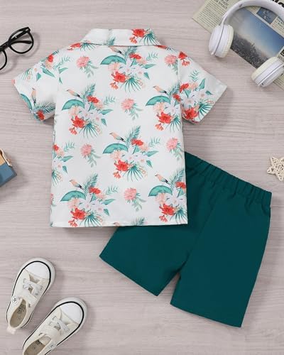 Flamingo Hawaiian Toddler Set - Cool Beachwear for Boys