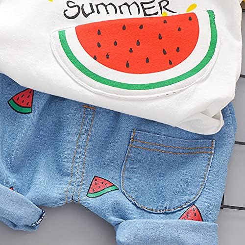 Comfortable Adorable Watermelon Print Blouse Shorts Set for Babies