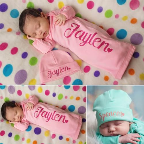Custom Newborn Gown Hat Set