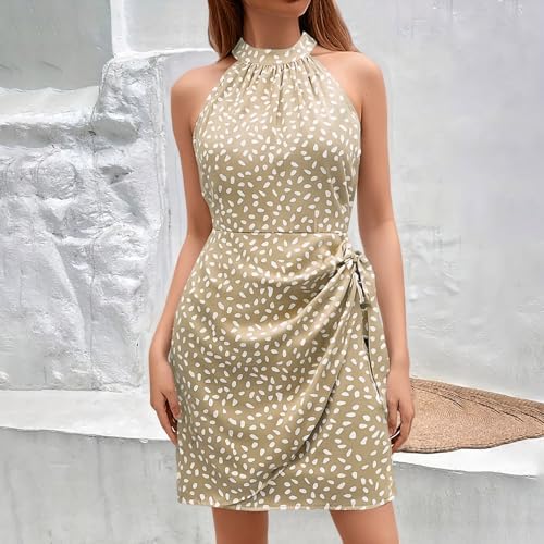Escape to Boho Puff Sleeve Halter Dress