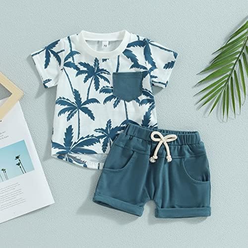 Afunbaby Toddler Boy Summer Outfits T-Shirts and Shorts
