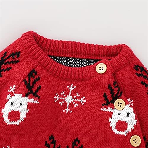 Cute Knitted Deer Romper for Baby