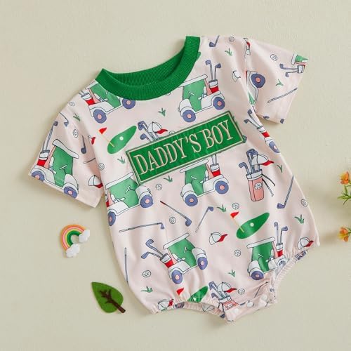 Golfer G Golfer Snug Romper for Baby boys Daddys Boy Golf Outfit