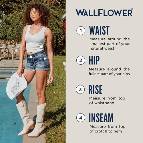 WallFlower Womens Denim Jogger Shorts