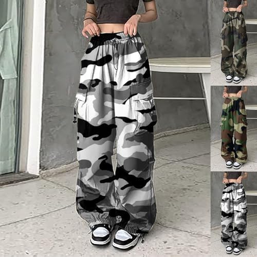 HD SDBRLD Womens Cargo Pants High-Waisted Drawstring Design Stretch-Fit Durable Stylish