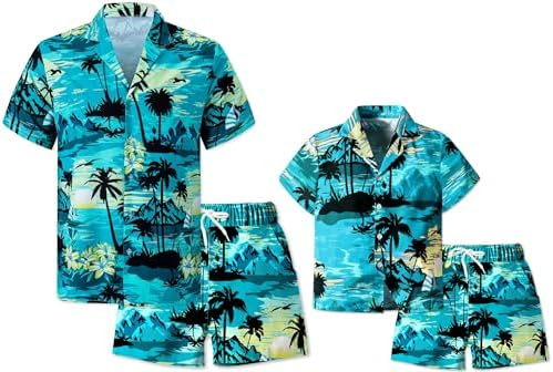 SANGTREE Boys Men Formal Hawaiian Outfit 4X-Large Set