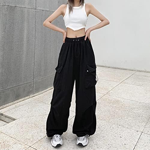 Adjustable High-Waisted Cargo Pants Women