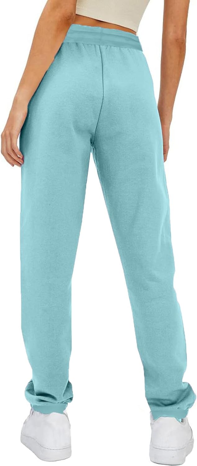 TANGNADE Fleece-Lined High-Waisted Thermal Womens Joggers