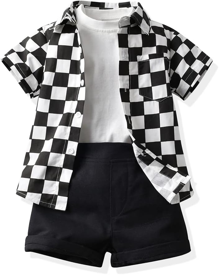 Tem Doger Baby Boys Plaid Outfit 3-Piece Set