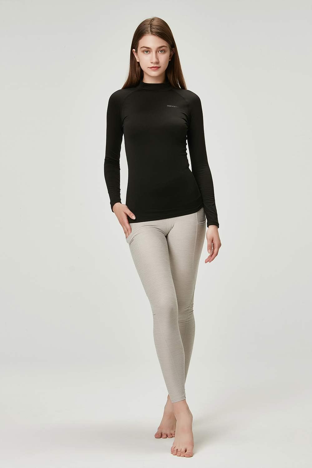 Devops Womens Thermal Long Sleeve Baselayer Micro Fleece
