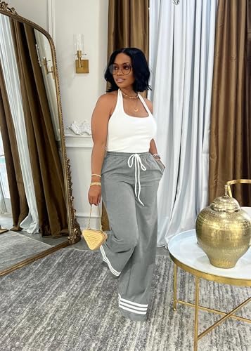 Wide-Leg Drawstring Sweatpants for Women - Comfort Trendy