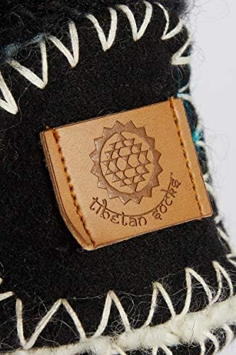 Hand-Knit Tibetan Socks with Soft Fleece Liner for Warm Comfort