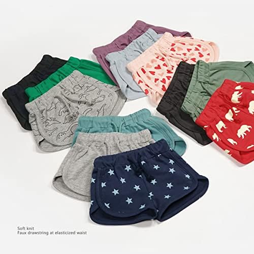 Teach Leanbh 3 Pack Athletic Shorts for Toddler Boys Girls