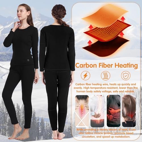Womens Heat-Generating Thermal Pants with 8 Zones Feedback