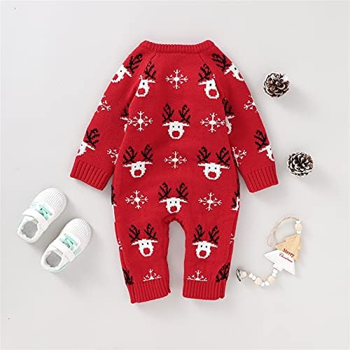 Cute Knitted Deer Romper for Baby