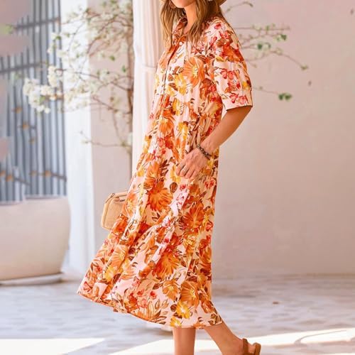 Ruffle Long Floral Dresses for Women 2025 Spring Summer Wedding Dress
