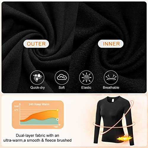 Warm Micro Fleece Thermal Base Layer Under shirt Women