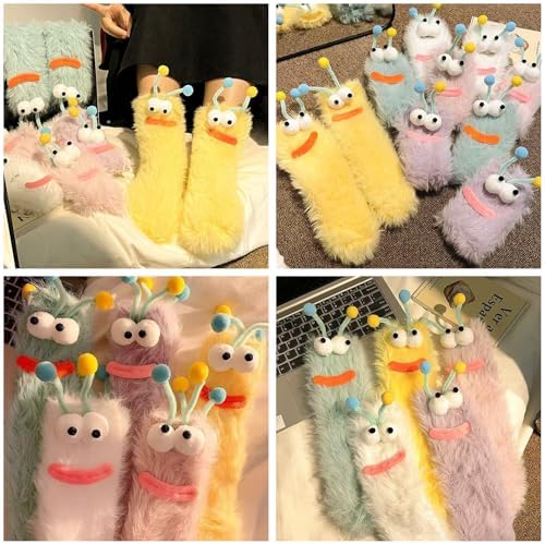 Crazy Funny Fuzzy Socks for Kids Women Cozy Fun