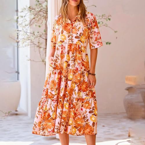 Ruffle Long Floral Dresses for Women 2025 Spring Summer Wedding Dress