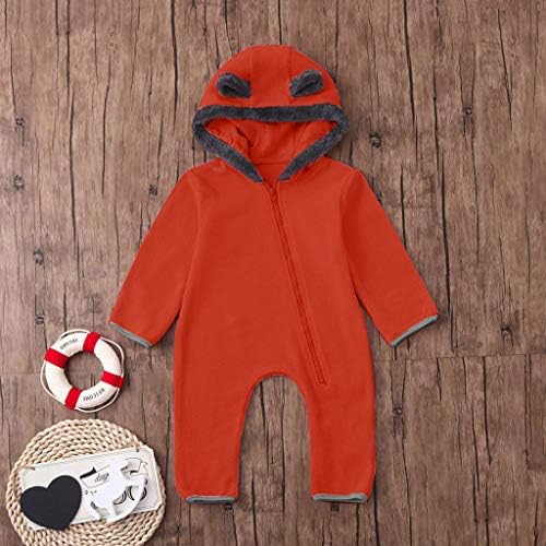 Adorable Cartoon Baby Boys Hoodie Romper