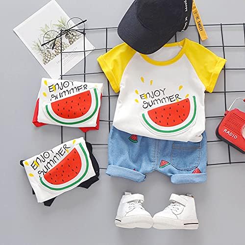 Comfortable Adorable Watermelon Print Blouse Shorts Set for Babies