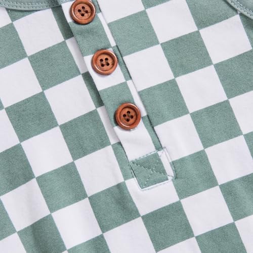 Casual Checkered Romper for Baby