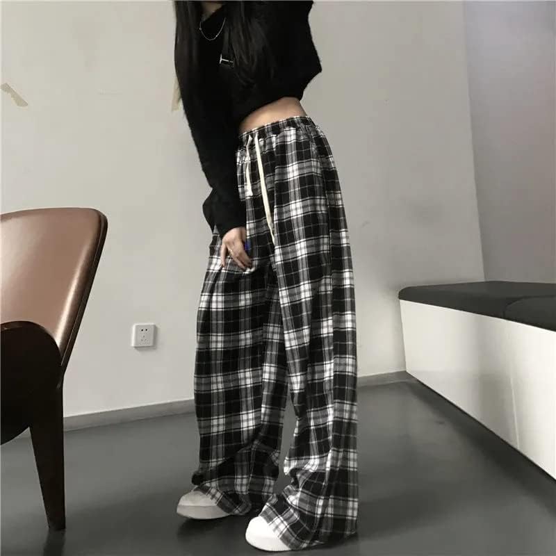 GGOOB Womens Plaid Flair Lofty Baggy Pants