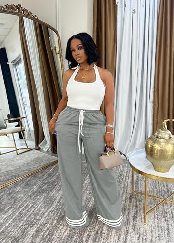 Wide-Leg Drawstring Sweatpants for Women - Comfort Trendy