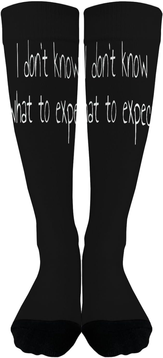 Funny High-Waisted Cotton Socks for Women Machine Washable
