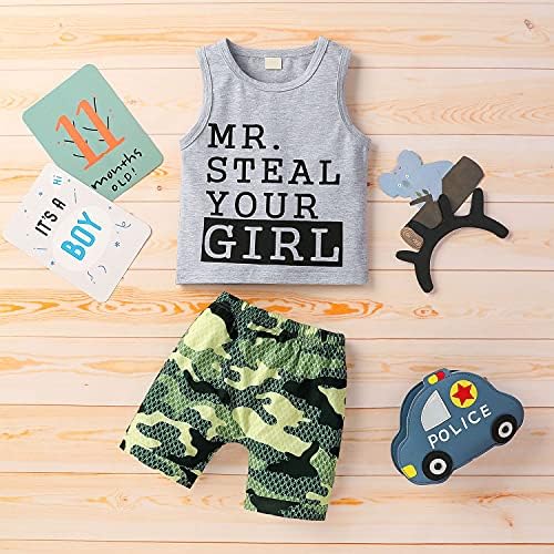EQSJIU Perfect Summer Baby Boys Outfits - 2Pcs Shorts Set in Beach Style