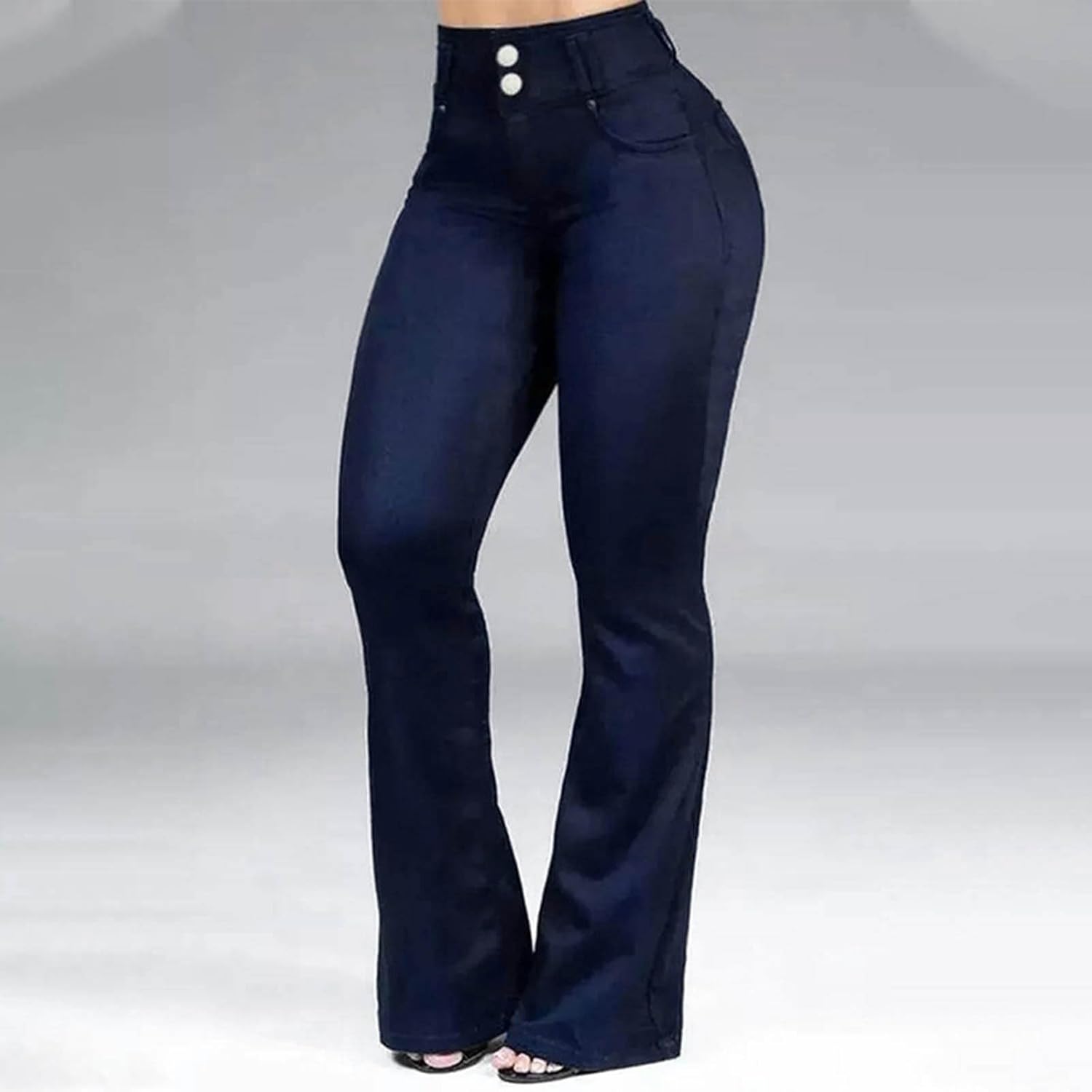 Ripped Wide Leg Jeans for Women Stretchy Trendy Trouser