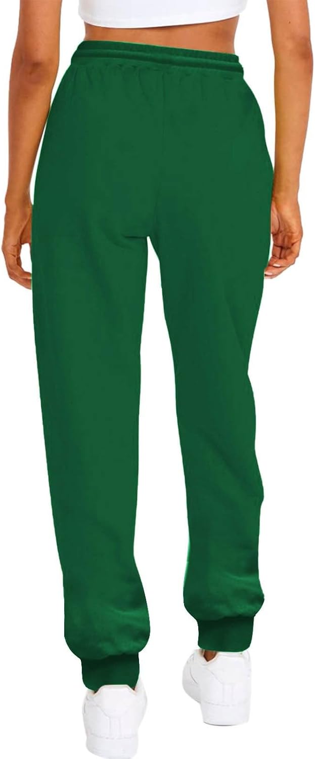 womens high-waisted drawstring casual track pants with pockets