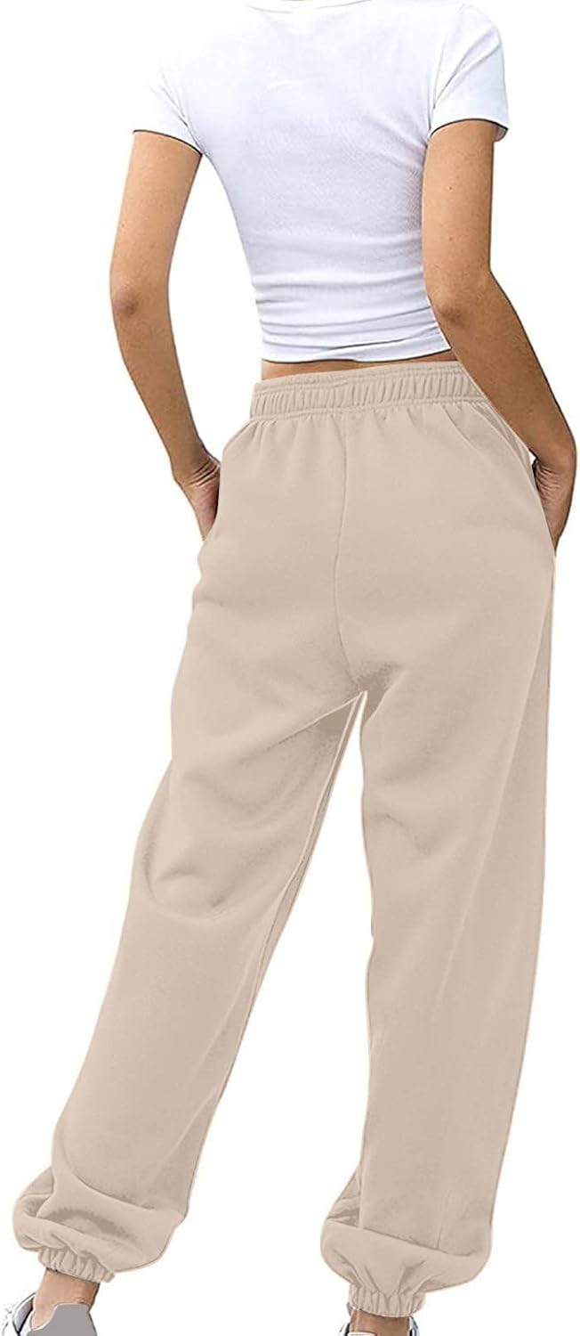 High Waist Comfortable Grey Sweatpants for Teen Girls
