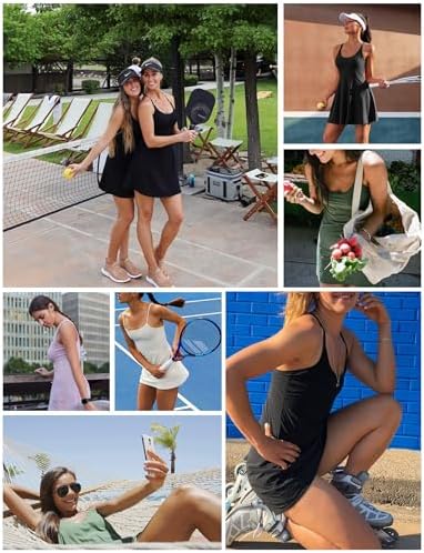 Heathyoga Womens Tennis Dress with Shorts Bra