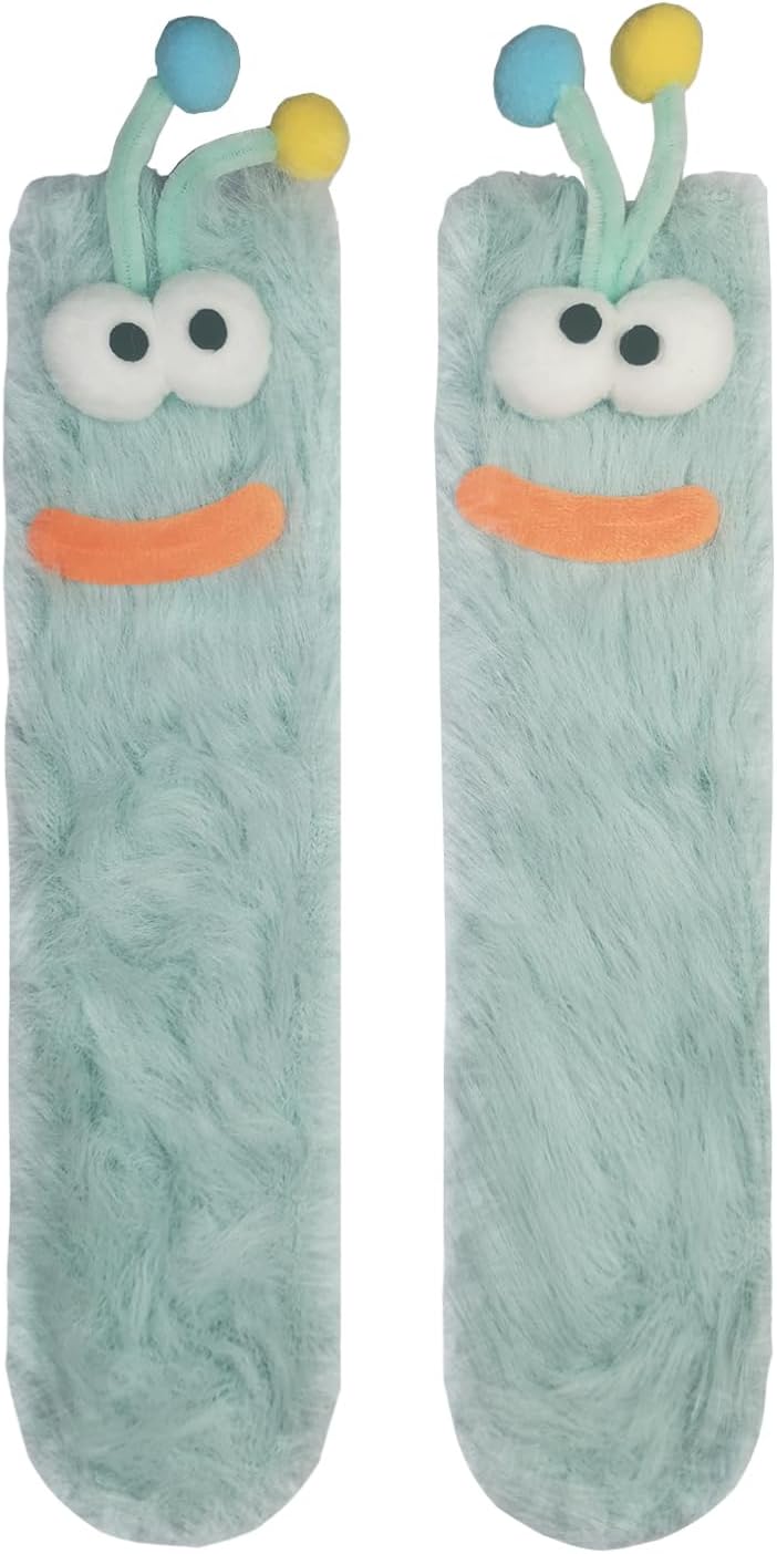 Crazy Funny Fuzzy Socks for Kids Women Cozy Fun