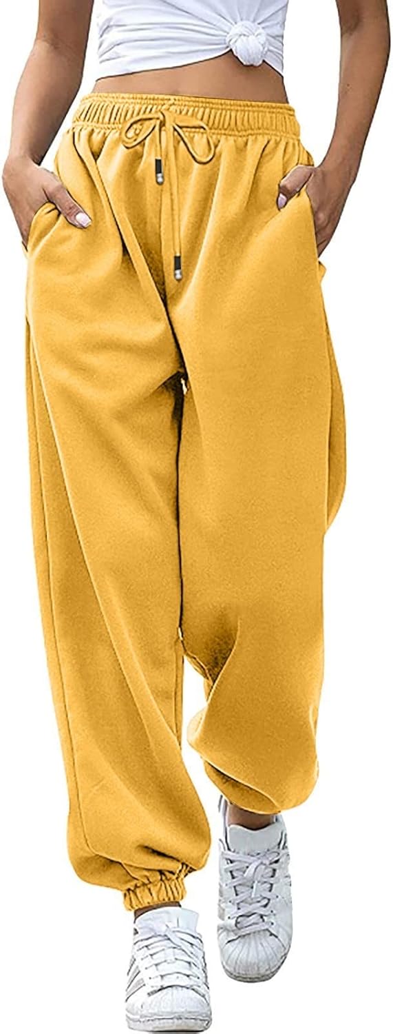 Warm Stretchy Womens Sweatpants for Winter