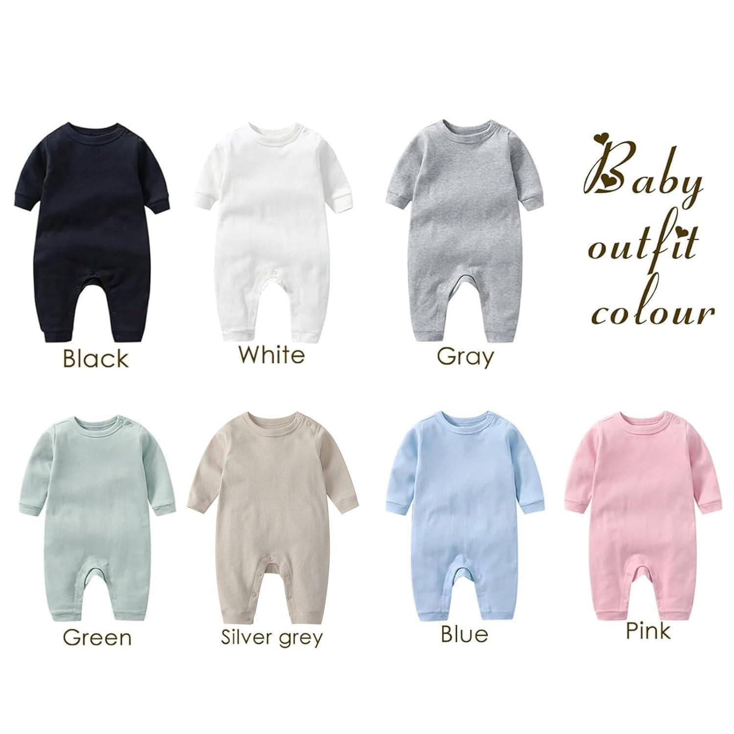 Personalized Newborn Romper Set with Name Embroidery