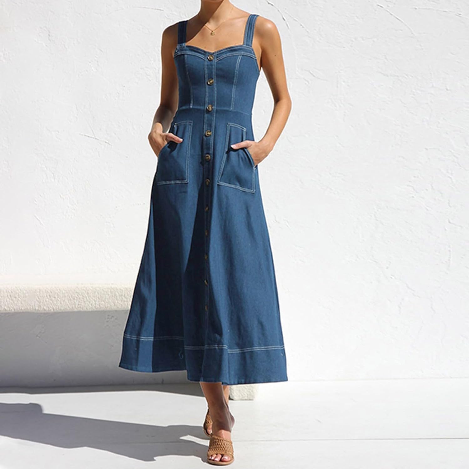 Sexy Bodycon Denim Dress for Women 2025 White